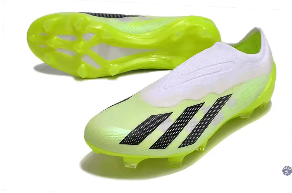 Image of X Crazyfast Elite Laceless FG Crazyrush - Blanc/Noir/Lucid Lemon
