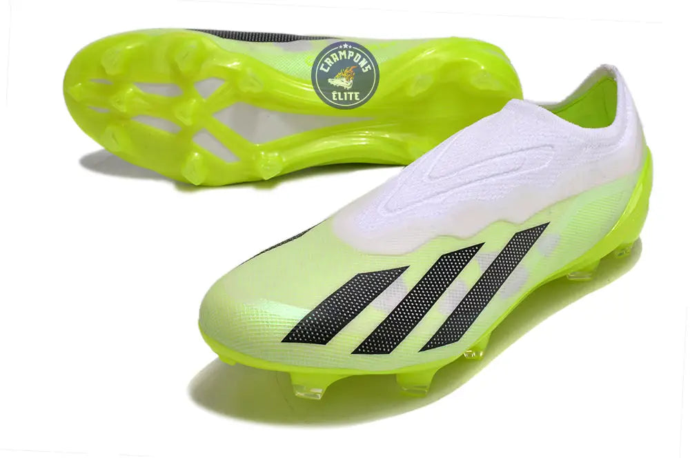 Image of X Crazyfast Elite Laceless FG Crazyrush - Blanc/Noir/Lucid Lemon