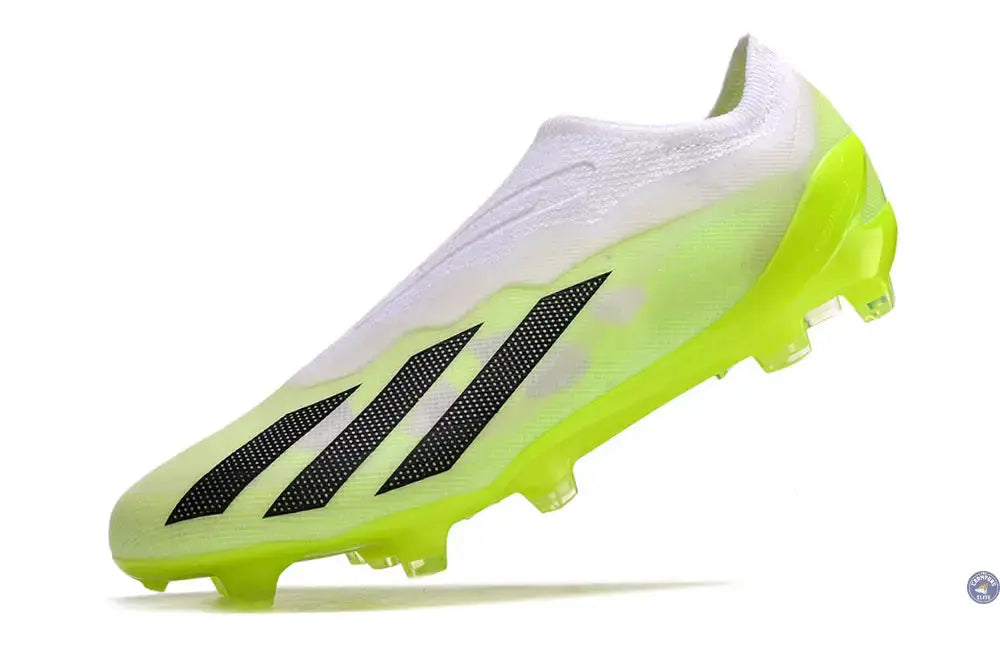X Crazyfast Elite Laceless FG Crazyrush - Blanc/Noir/Lucid Lemon