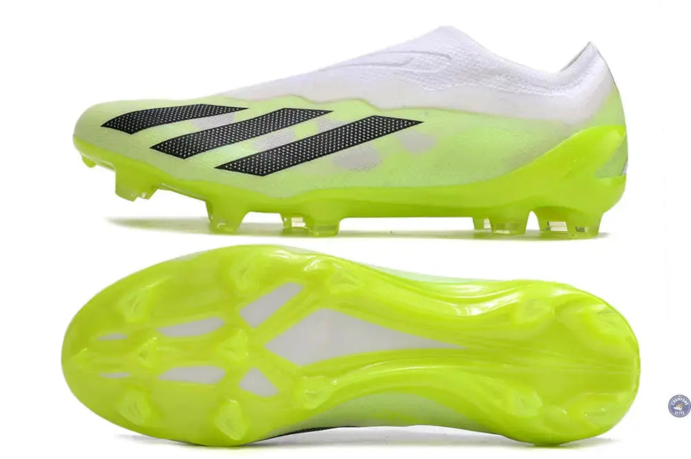 X Crazyfast Elite Laceless FG Crazyrush - Blanc/Noir/Lucid Lemon