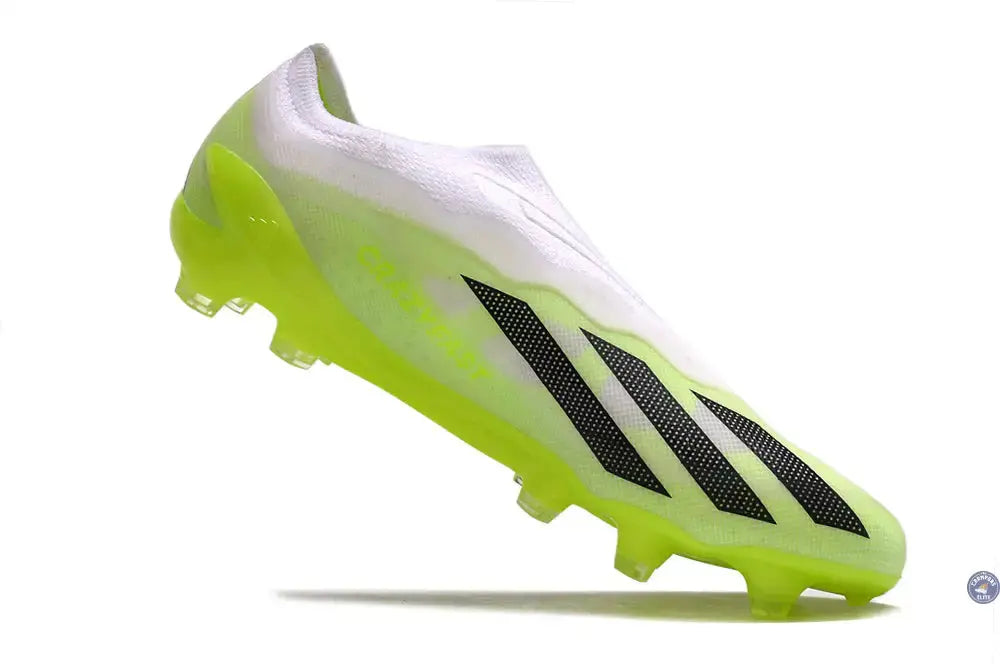 Image of X Crazyfast Elite Laceless FG Crazyrush - Blanc/Noir/Lucid Lemon