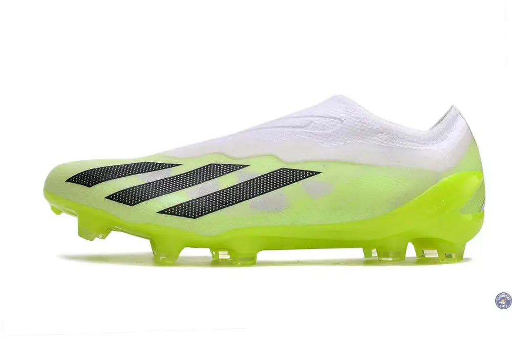 Image of X Crazyfast Elite Laceless FG Crazyrush - Blanc/Noir/Lucid Lemon