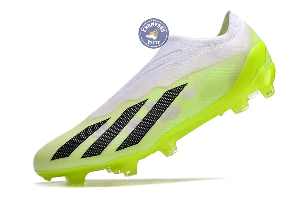 Image of X Crazyfast Elite Laceless FG Crazyrush - Blanc/Noir/Lucid Lemon