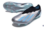 X Crazyfast Elite Laceless FG x Messi Infinito - Argenté/Bliss Blue/Noir
