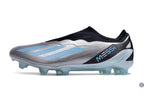 X Crazyfast Elite Laceless FG x Messi Infinito - Argenté/Bliss Blue/Noir