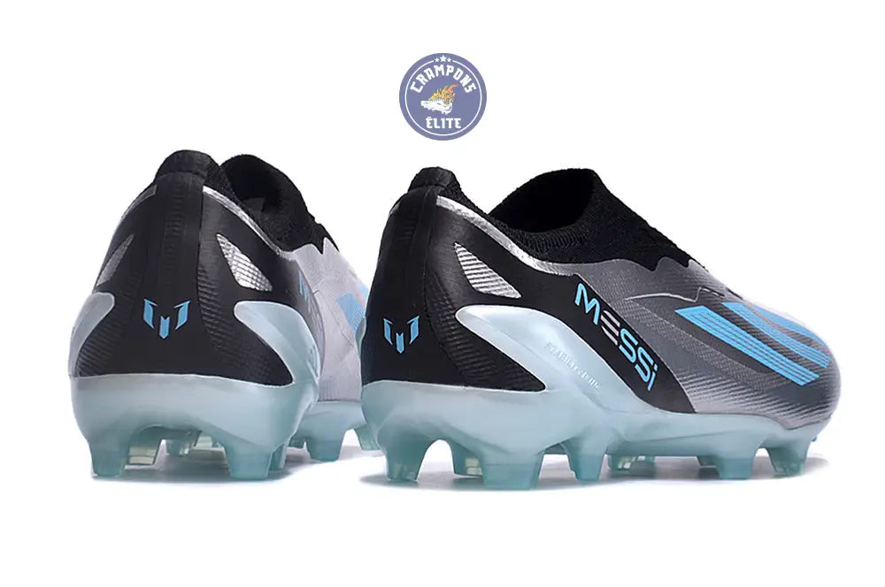 Image of X Crazyfast Elite Laceless FG x Messi Infinito - Argenté/Bliss Blue/Noir