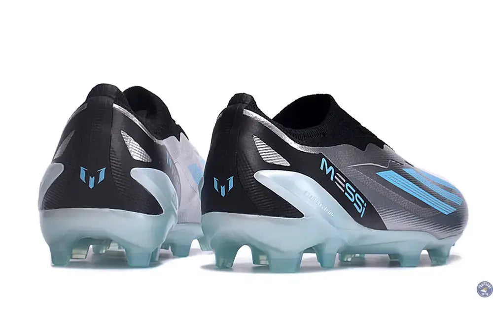 X Crazyfast Elite Laceless FG x Messi Infinito - Argenté/Bliss Blue/Noir