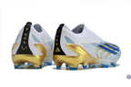 X Crazyfast Elite Laceless FG x Messi ’Las Estrellas’ - Blanc/Bleu/Or