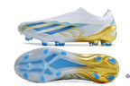 X Crazyfast Elite Laceless FG x Messi ’Las Estrellas’ - Blanc/Bleu/Or