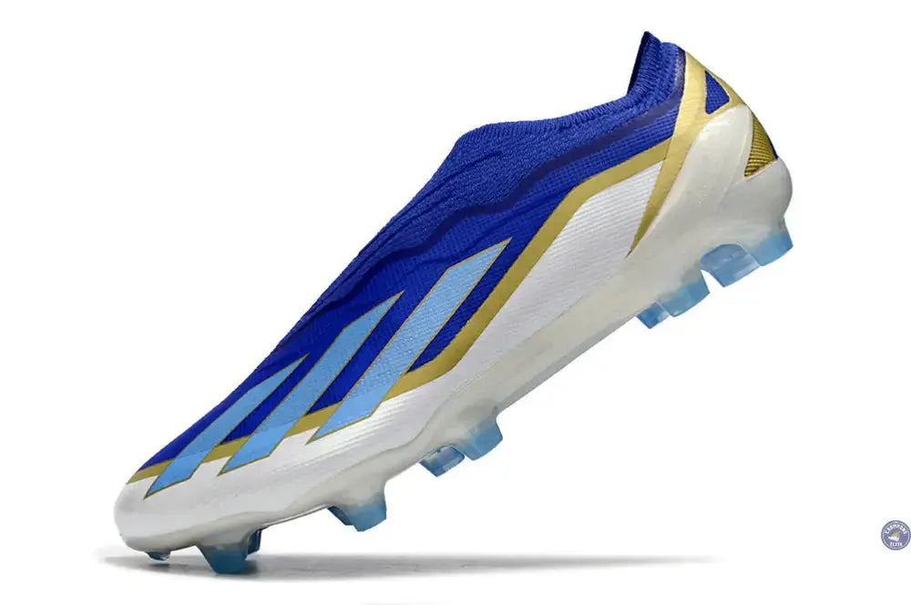 X Crazyfast Elite Laceless FG x Messi Spark Gen10s - Bleu/Blue Burst/Blanc