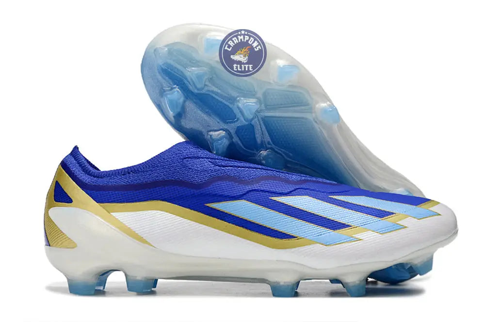 X Crazyfast Elite Laceless FG x Messi Spark Gen10s - Bleu/Blue Burst/Blanc