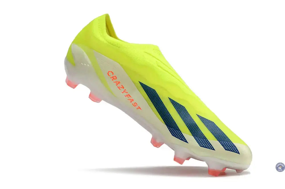 Image of X Crazyfast Elite Laceless FG Solar Energy - Jaune/Noir/Blanc
