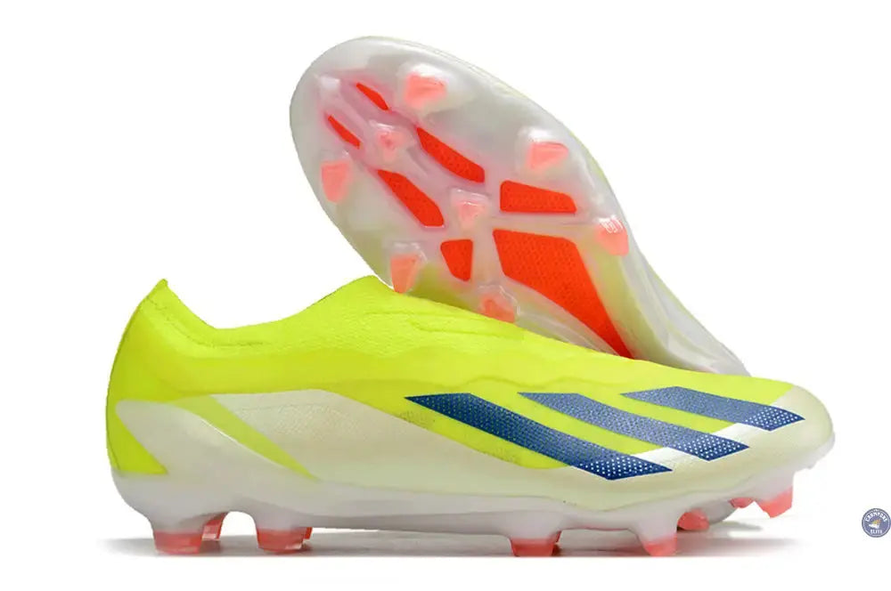 Image of X Crazyfast Elite Laceless FG Solar Energy - Jaune/Noir/Blanc