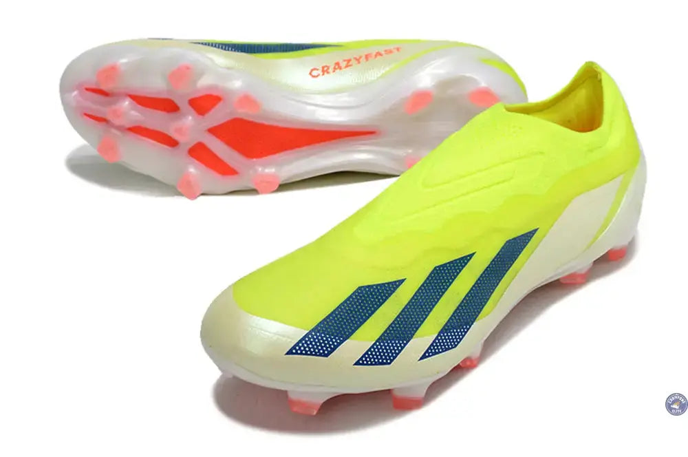 Image of X Crazyfast Elite Laceless FG Solar Energy - Jaune/Noir/Blanc