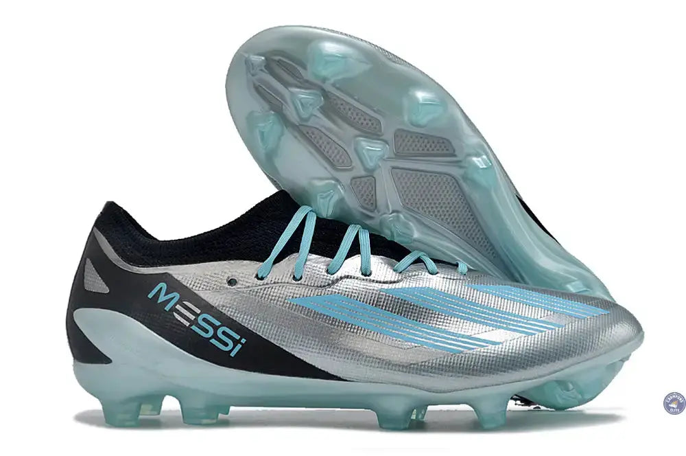 X Crazyfast FG x Messi Infinito - Argenté/Bliss Blue/Noir