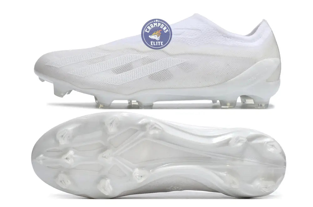 X Crazyfast Laceless FG Pearlized - Blanc