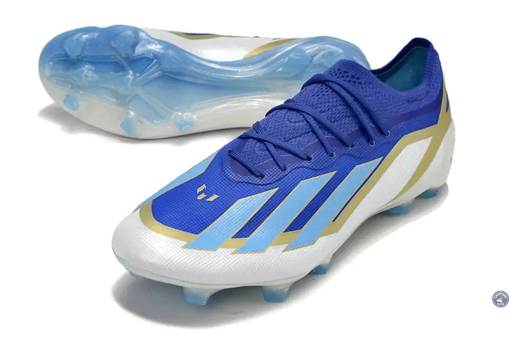 Image of X Crazyfast Messi Elite FG Spark Gen10s - Bleu/Blue Burst/Blanc