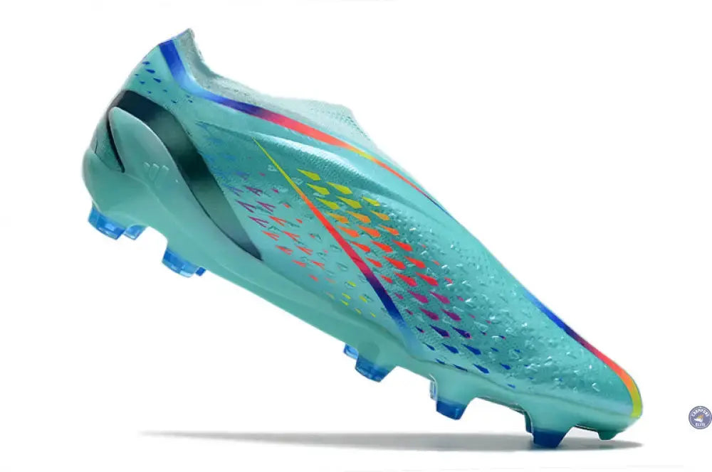 X Speedportal Elite Laceless FG Al Rihla - Turquoise/Bleu/Jaune