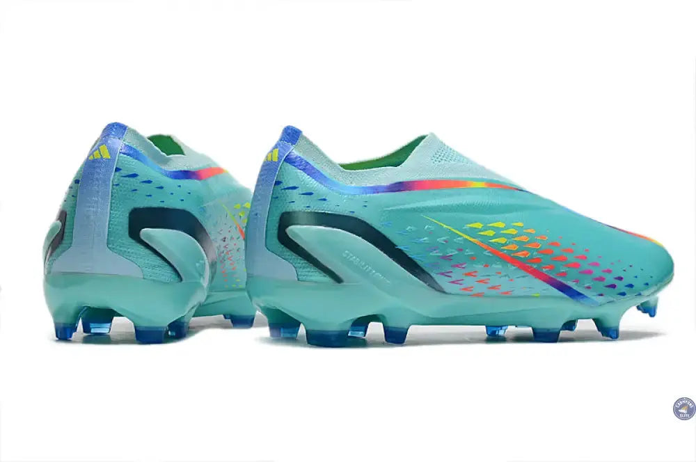 Image of X Speedportal Elite Laceless FG Al Rihla - Turquoise/Bleu/Jaune