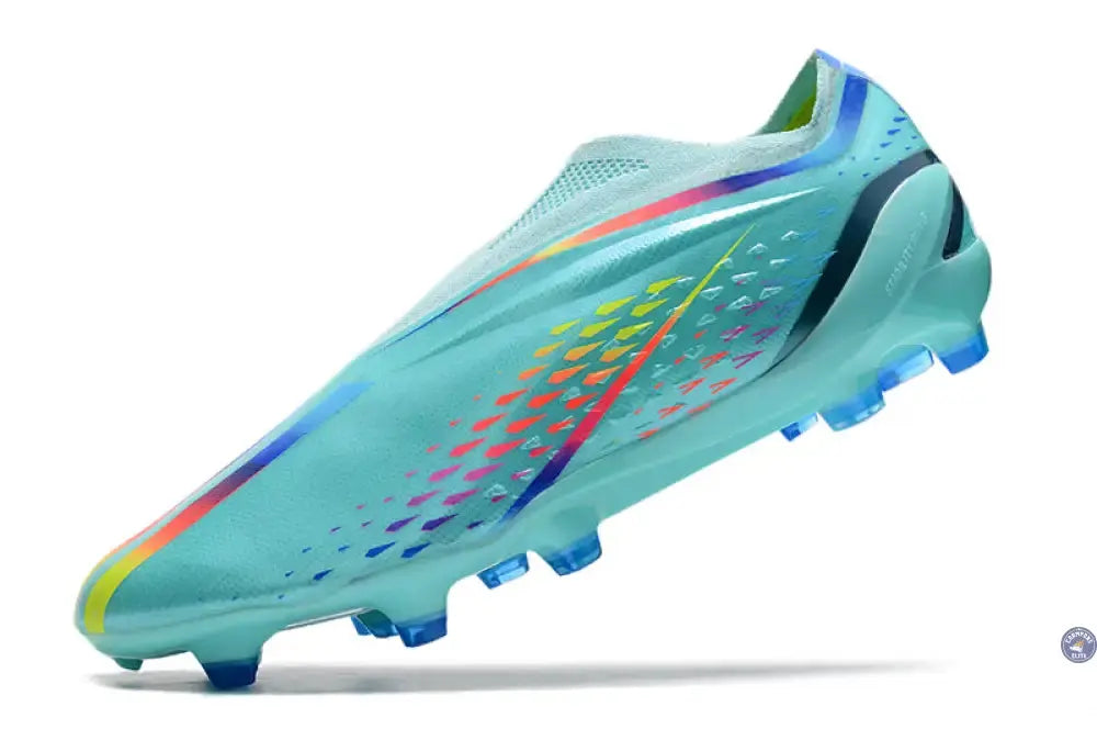 X Speedportal Elite Laceless FG Al Rihla - Turquoise/Bleu/Jaune