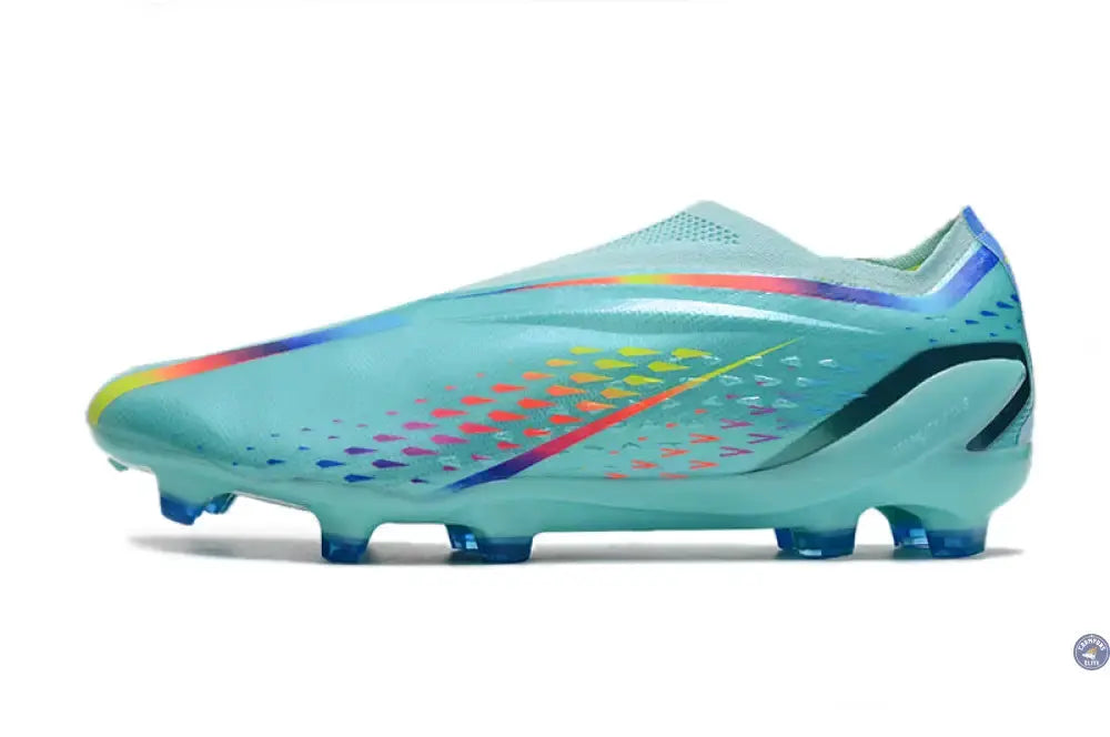 Image of X Speedportal Elite Laceless FG Al Rihla - Turquoise/Bleu/Jaune