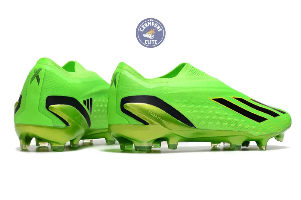 Image of X Speedportal Elite Laceless FG Game Data - Vert/Noir/Jaune