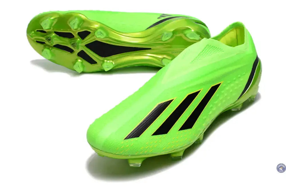 X Speedportal Elite Laceless FG Game Data - Vert/Noir/Jaune