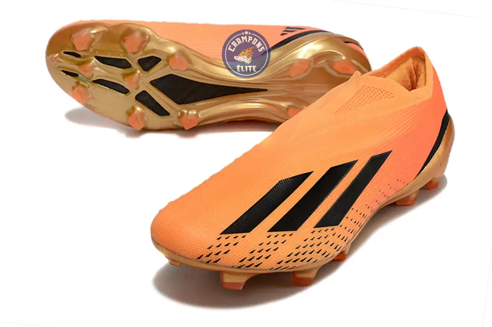 Image of X Speedportal Elite Laceless FG Heatspawn - Doré/Noir/Orange