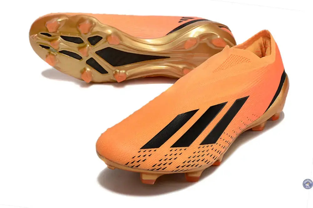 Image of X Speedportal Elite Laceless FG Heatspawn - Doré/Noir/Orange
