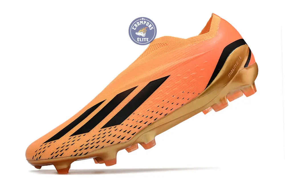 Image of X Speedportal Elite Laceless FG Heatspawn - Doré/Noir/Orange