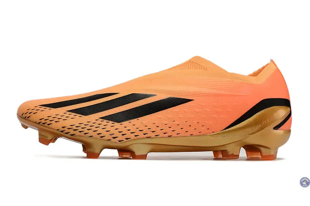 X Speedportal Elite Laceless FG Heatspawn - Doré/Noir/Orange