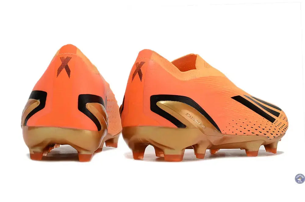 Image of X Speedportal Elite Laceless FG Heatspawn - Doré/Noir/Orange