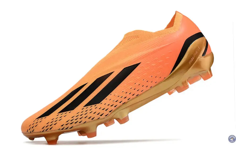 Image of X Speedportal Elite Laceless FG Heatspawn - Doré/Noir/Orange