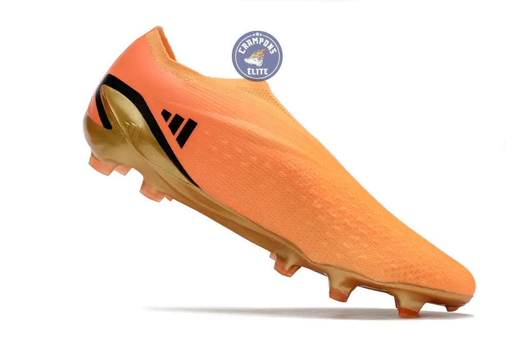 X Speedportal Elite Laceless FG Heatspawn - Doré/Noir/Orange
