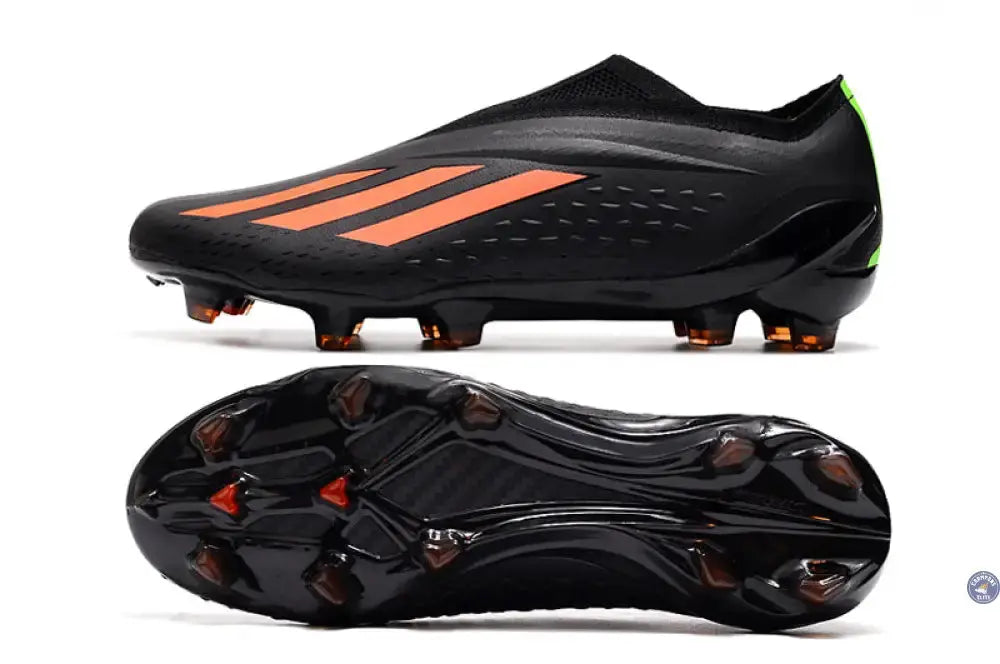 X Speedportal Elite Laceless FG Noir/Orange