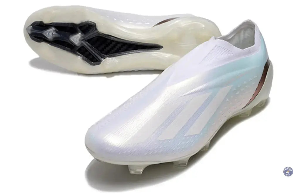 Image of X Speedportal Elite Laceless FG Pearlized - Blanc/Noir