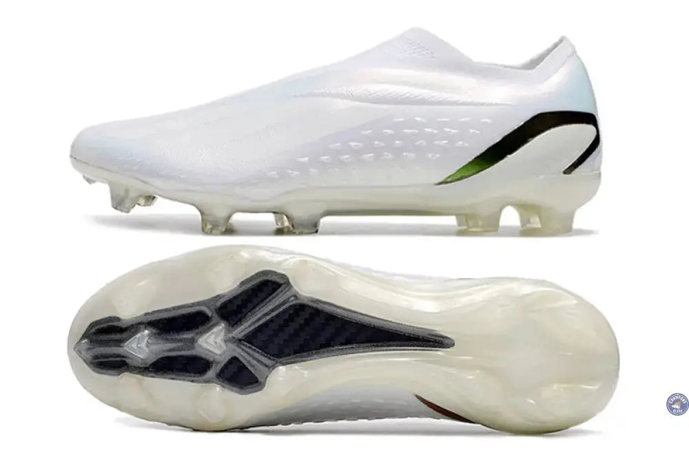X Speedportal Elite Laceless FG Pearlized - Blanc/Noir