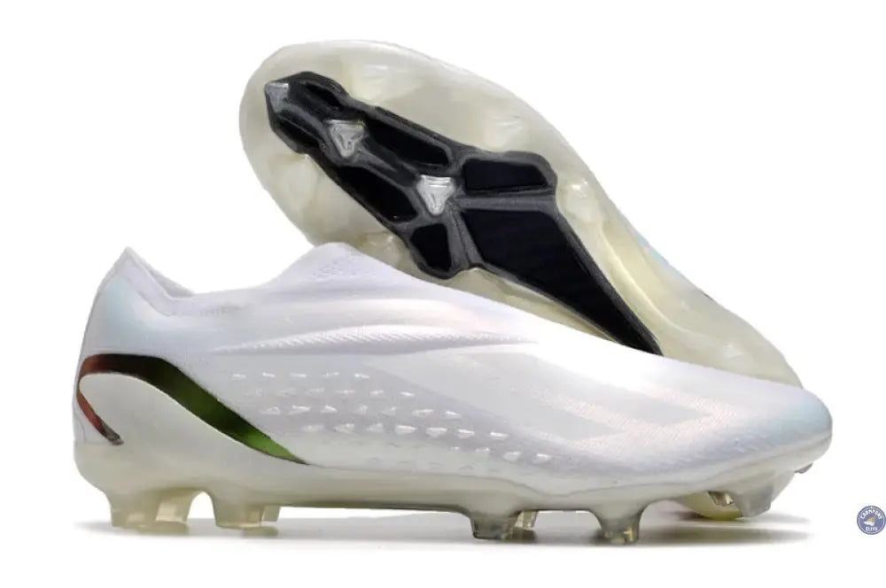 Image of X Speedportal Elite Laceless FG Pearlized - Blanc/Noir